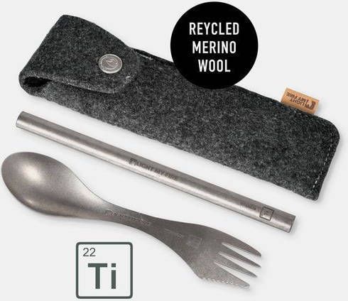 Light My Fire Eco Spork'N Straw Kit Titanium Zilver