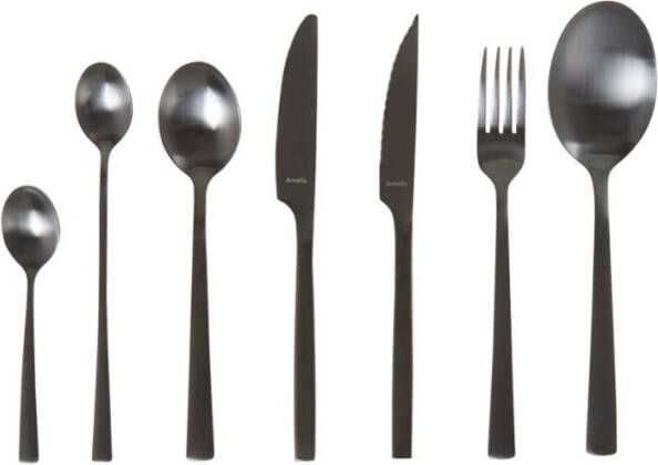 Amefa Manille All You Need Bestekset 42 delig Satijn Zwart