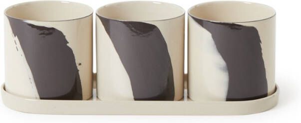 ferm LIVING Inlay kruidenpot van aardewerk voor binnen set van 3
