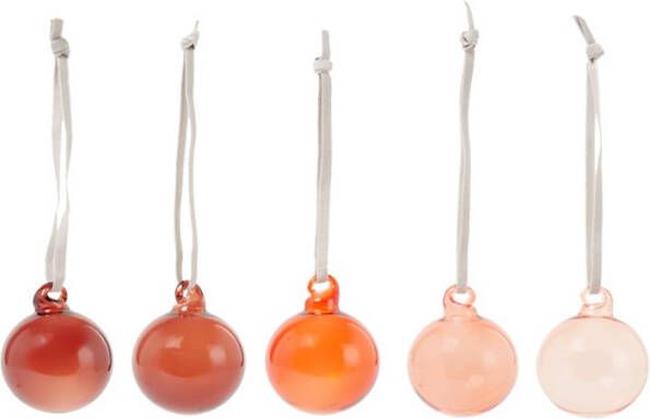 Iittala Oiva Toikka Lasipallo kerstbal 4 cm set van 5