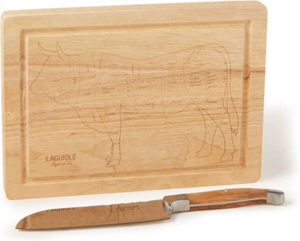 Laguiole Style De Vie Luxury Line Santokumes Met Vleesplank