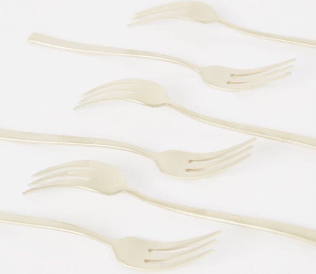 Sambonet Rock Taartvorkjes 6 st. Antique Champagne