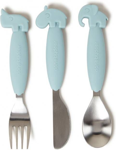 Done by Deer ™ Kinderbestekenset blauw vanaf de 6e maand