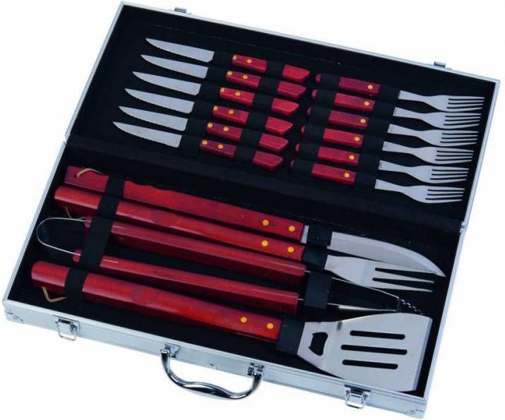 BBQ Collection 17 delige Rvs Barbecue Gereedschap Set In Koffer