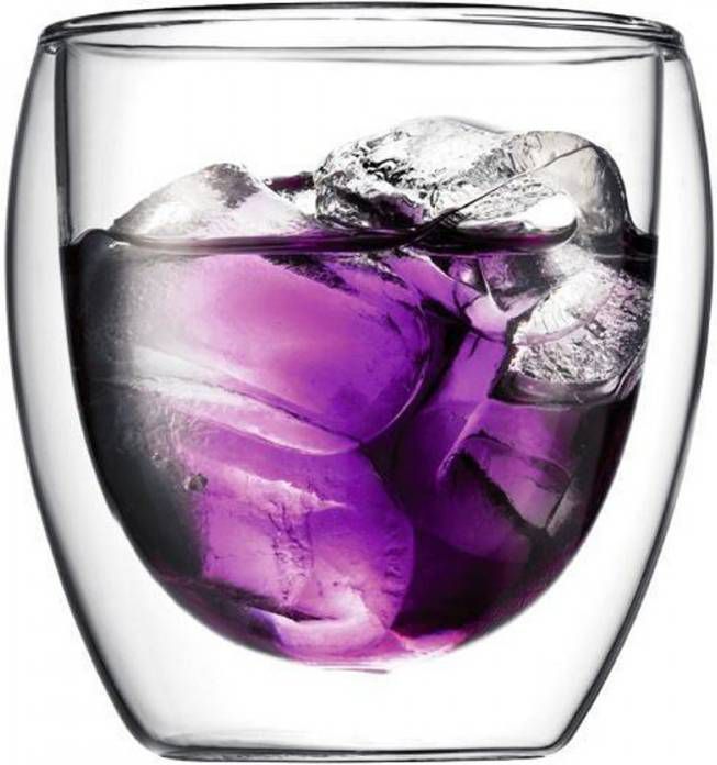 Bodum Pavina Dubbelwandig Glas 0, 25 Liter 2 Stuks