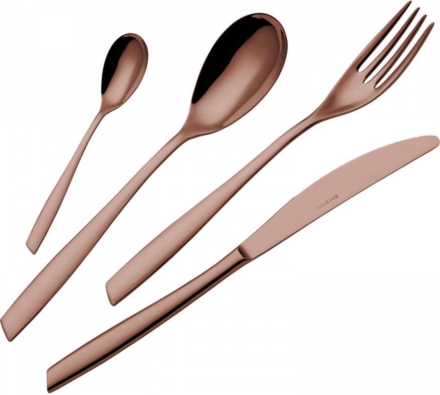 EME Bestekset Eleven 18/10 24 delig Bruin 6 persoons