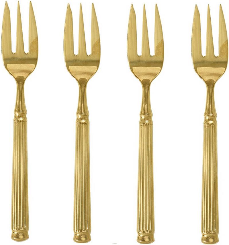 GreenGate Taartvorkjes Gebaksvorkjes Goud(Set Van 4 Stuks) L 15cm