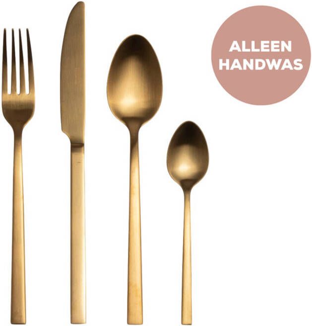Trendhopper Bestekset Comida 16 delig goud
