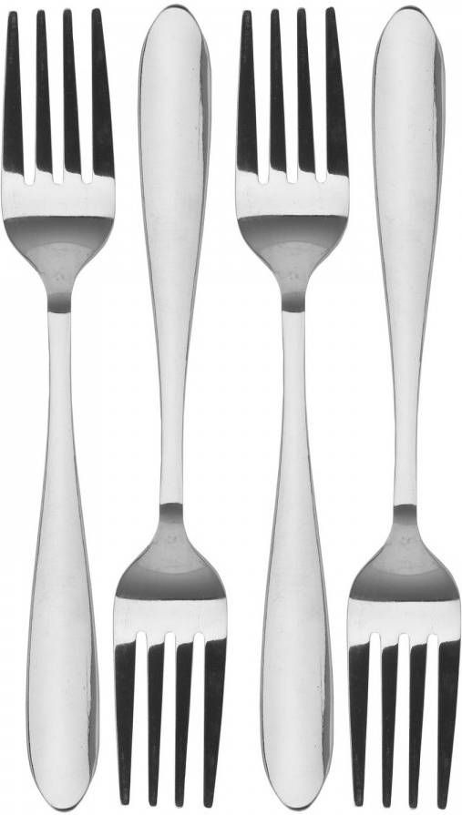 Merkloos 16x Vorken Tafelbestek Rvs 19, 5 Cm Vorken