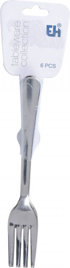 Merkloos 6x Taart/gebak Vorkjes Rvs 14 Cm Vorken