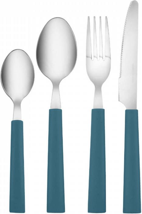 Orange85 Bestekset Met Handvat Blauw Set Van 16 Bestek