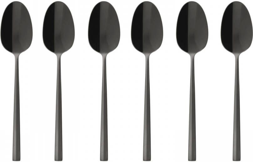 Sambonet Koffielepels Rock Zwart 6 Stuks