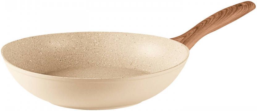 Sambonet Wokpan Rock &apos, N&apos, Rose Creme ø 28 Cm Keramische Anti aanbaklaag