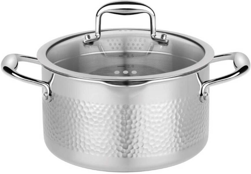 Sola Kookpan Noma Ø 24 Cm Zilver Inclusief Deksel