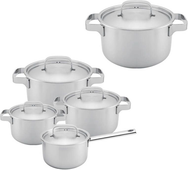 Sola Kookpannenset Ruby 5 delig Rvs Zilver