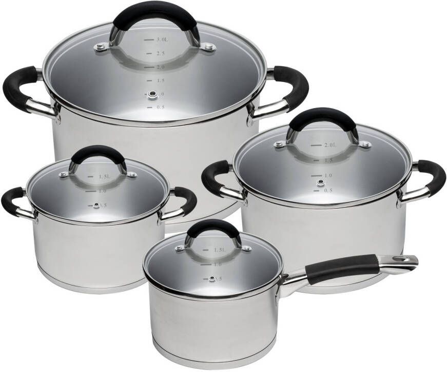 Sola Pannenset Venice Zilver 4 delig