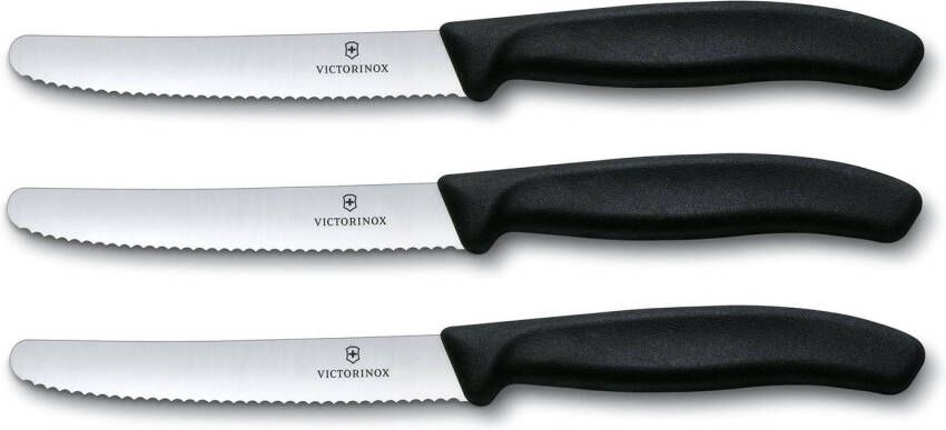 Victorinox Swiss Classic Tafelmessenset 3 delig Rvs/zwart Kartel