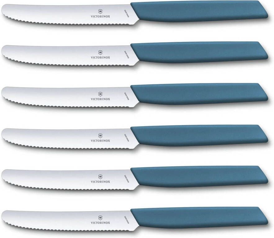 Victorinox Swiss Modern Tafelmessen 6 delig 11cm Blauw