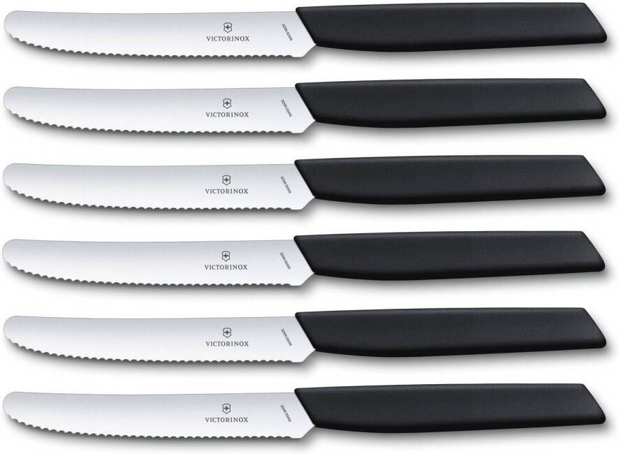 Victorinox Swiss Modern Tafelmessen 6 delig 11cm Zwart