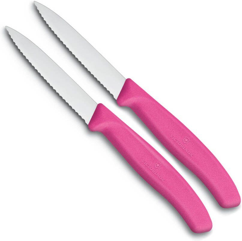 Victorinox Swissclassic Schilmesje 8cm Roze Gekarteld