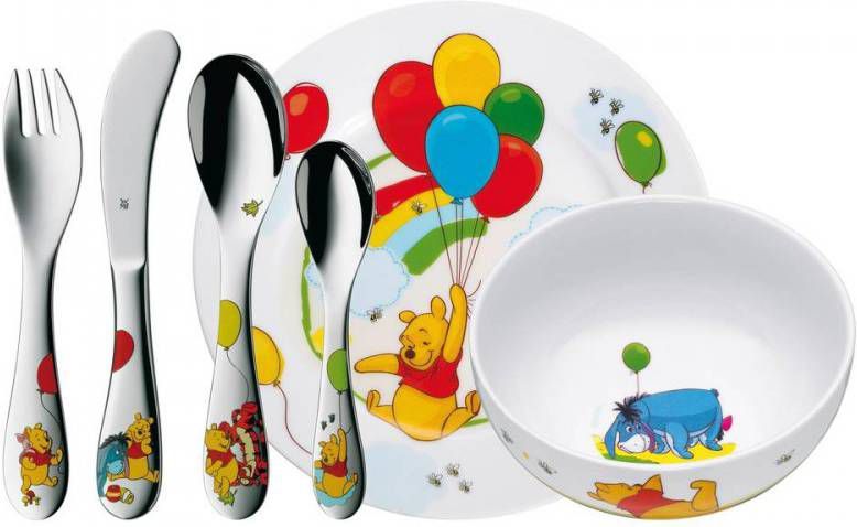 WMF Kinderservies set Winnie Pooh Kindermes met lichte golfsnede(set )