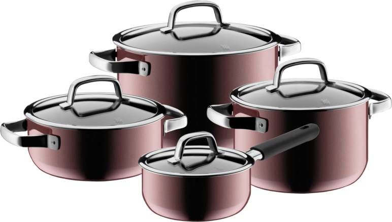 WMF FusionTec Mineral Pannenset Rose Quarts 4 delig
