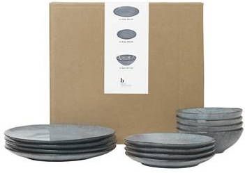 Broste Copenhagen Nordic Dinner Box 12 delig Ø 17 cm Blauwgrijs