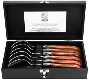 Laguiole Style de Vie Luxury Line lepelset 6 personen rozenhout