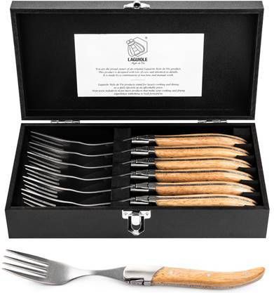 Laguiole Style de Vie Luxury Line vorkenset 6 personen eikenhout