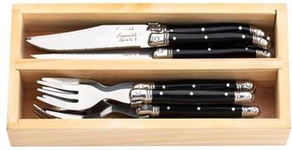 Laguiole Style de Vie Premium Line bestekset mini 12 delig zwart