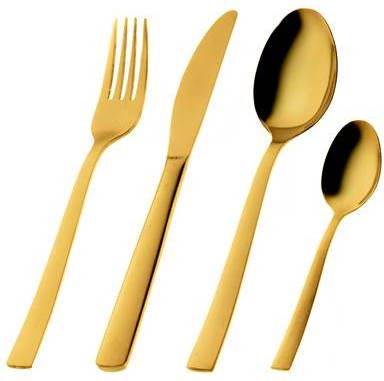 Sareva Bestekset Goudkleurig 4-delig