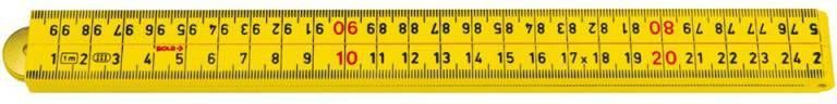 Sola HK 1/4 G12 Timmermans duimstok kunststof geel 1m