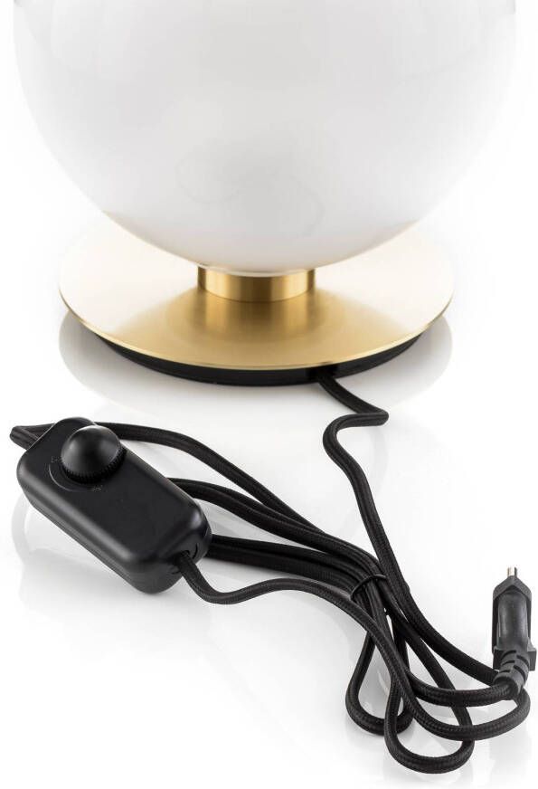Menu TR Bulb tafellamp 22cm messing/opaal glans