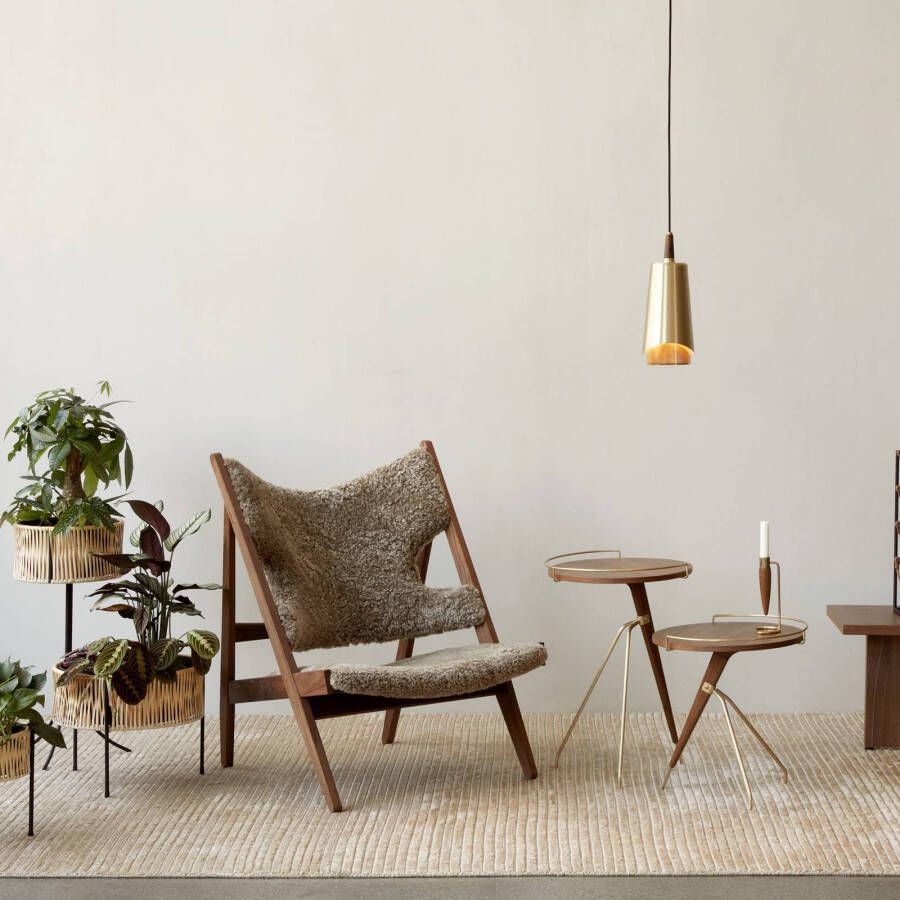 Menu Umanoff hanglamp, messing en walnoot