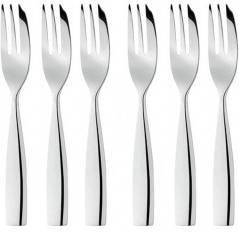 Alessi Dressed Gebaksvork edelstaal 17 cm, per 6