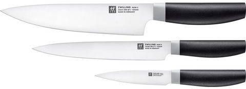 Zwilling Messenset Nowo S Edelstaal 18x10, kleurige grepen, ijsgehard FRIODUR lemmet(set, 3 delig )