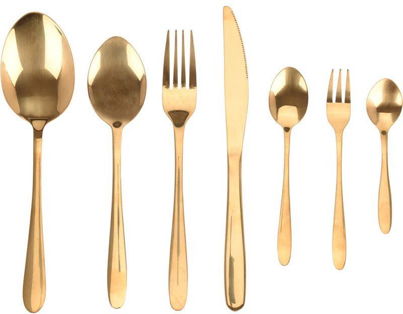 Bestekset 39 delig goud