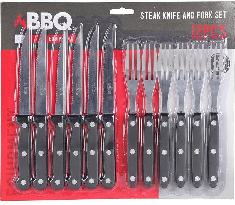 Steakbestek 6 Steakmessen + 6 Vorken