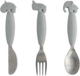 Done by Deer ™ Kinderbestekenset grijs vanaf de 6e maand