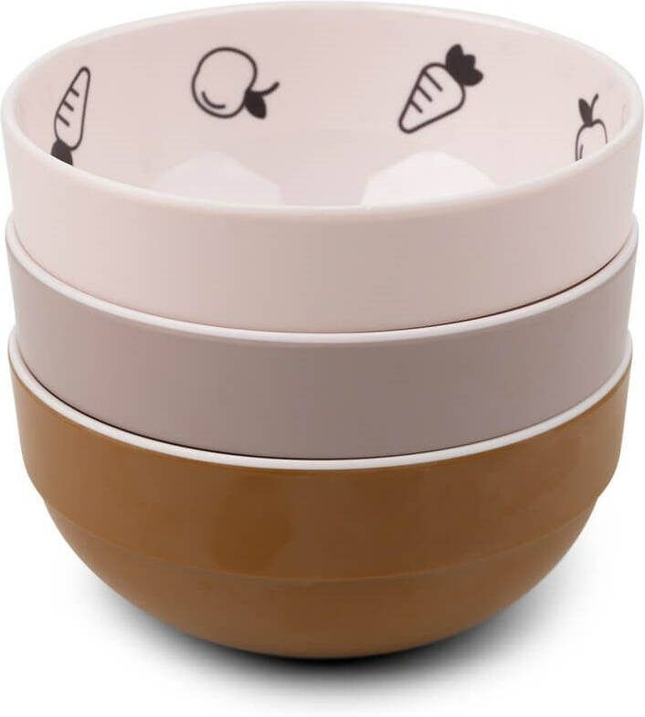 Done by Deer Baby Accessoires Yummy Mini Bowl 3 Pack Deer Friends Roze