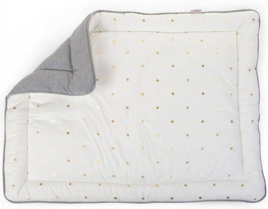 Childhome Boxkleed met Gouden Stippen 75 x 95 cm Grijs