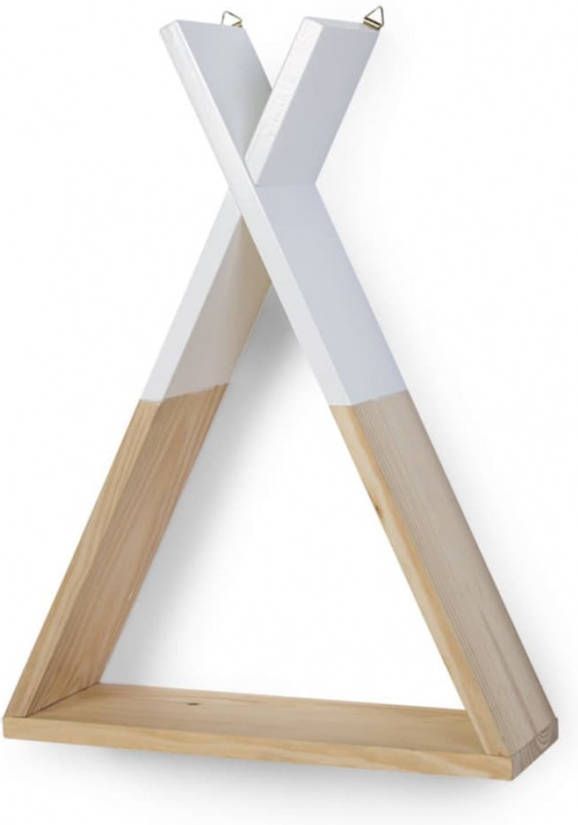 Childwood Zwevende plank Tipi essenhout wit WSTIPI
