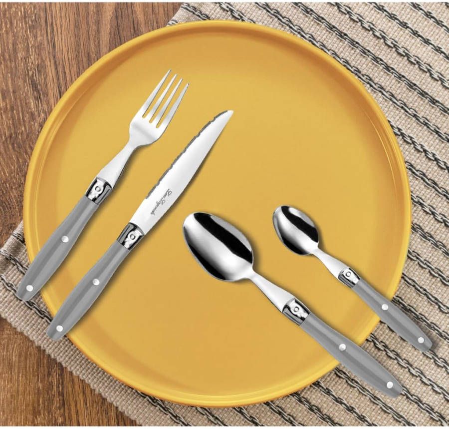 Lou Laguiole 24 delige Bestekset Comptoir grijs