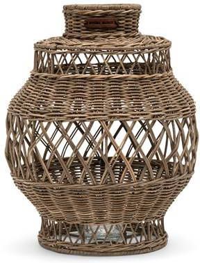 Riviera Maison Rustic Rattan Open Weave Hurricane 33.0x33.0x40.0 cm